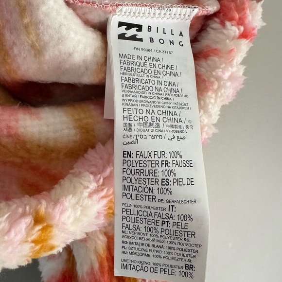 BILLABONG TIME OFF HALF ZIP FLEECE PULLOVER SIZE MEDIUM LAVENDER KISS - Picture 3 of 9